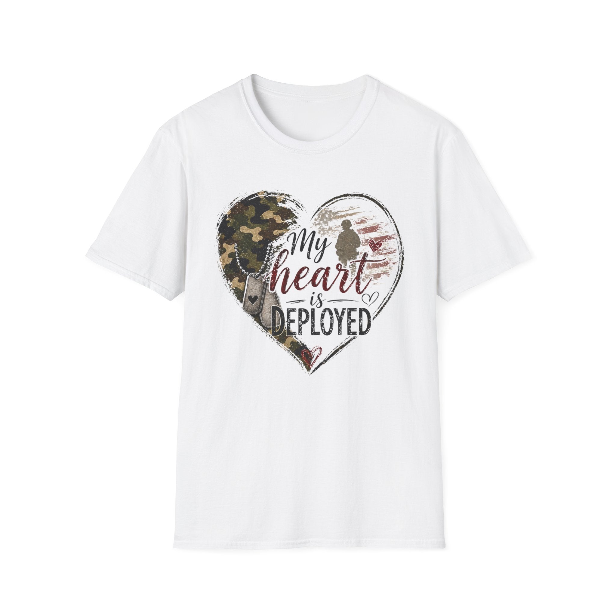 My Heart Is Deployed Military Heart T-Shirt