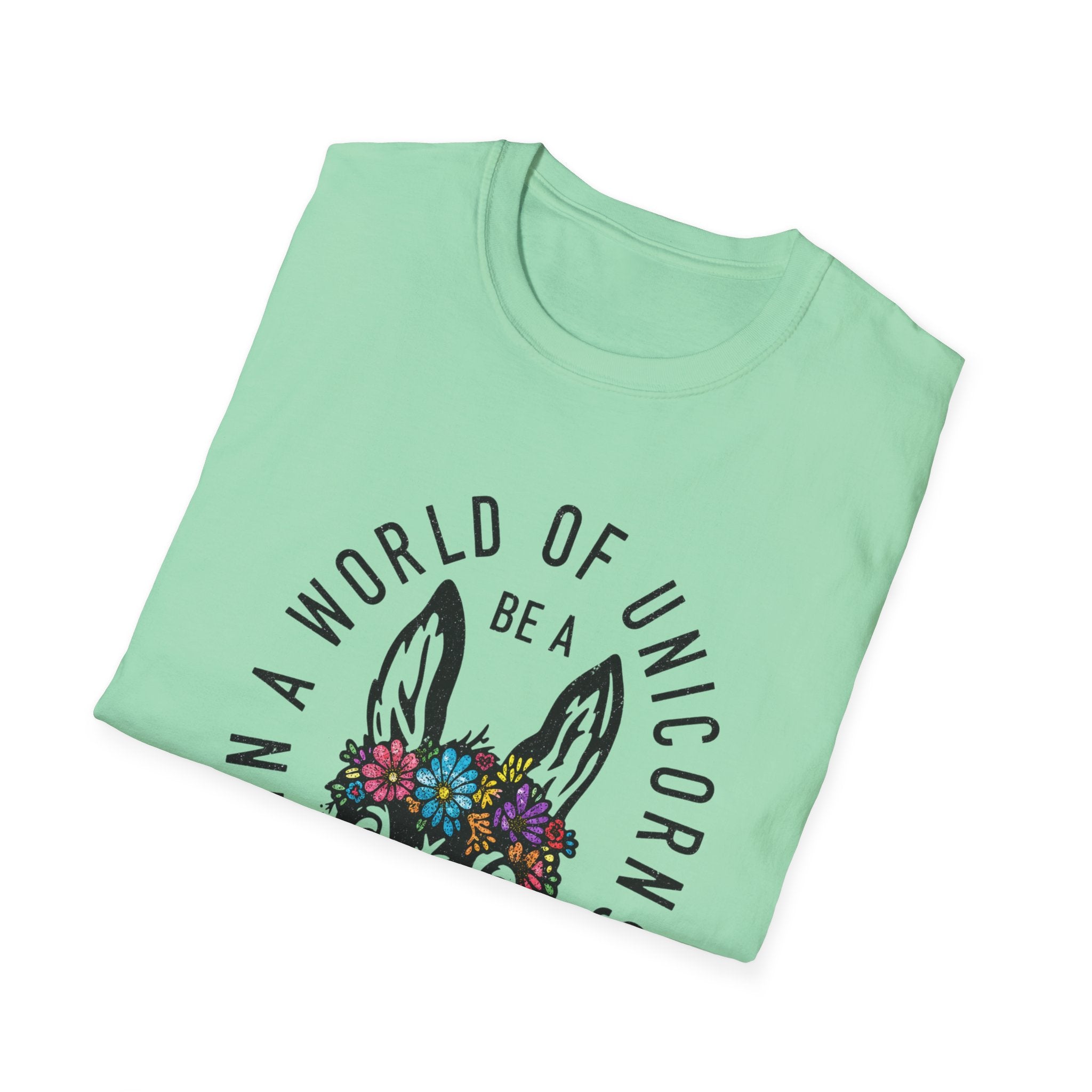 Funny Donkey Floral Crown T-shirt