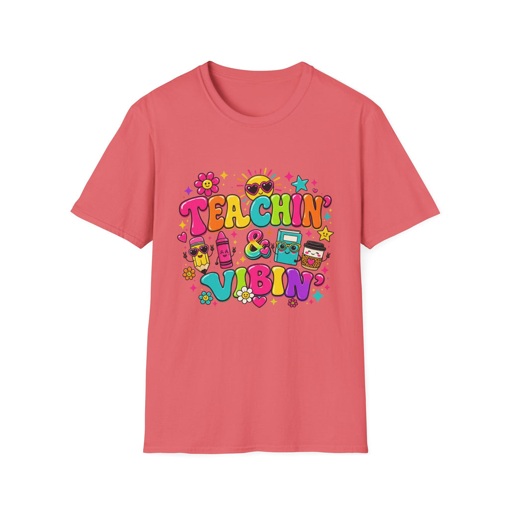 Teachin' & Vibin' Teacher T-Shirt