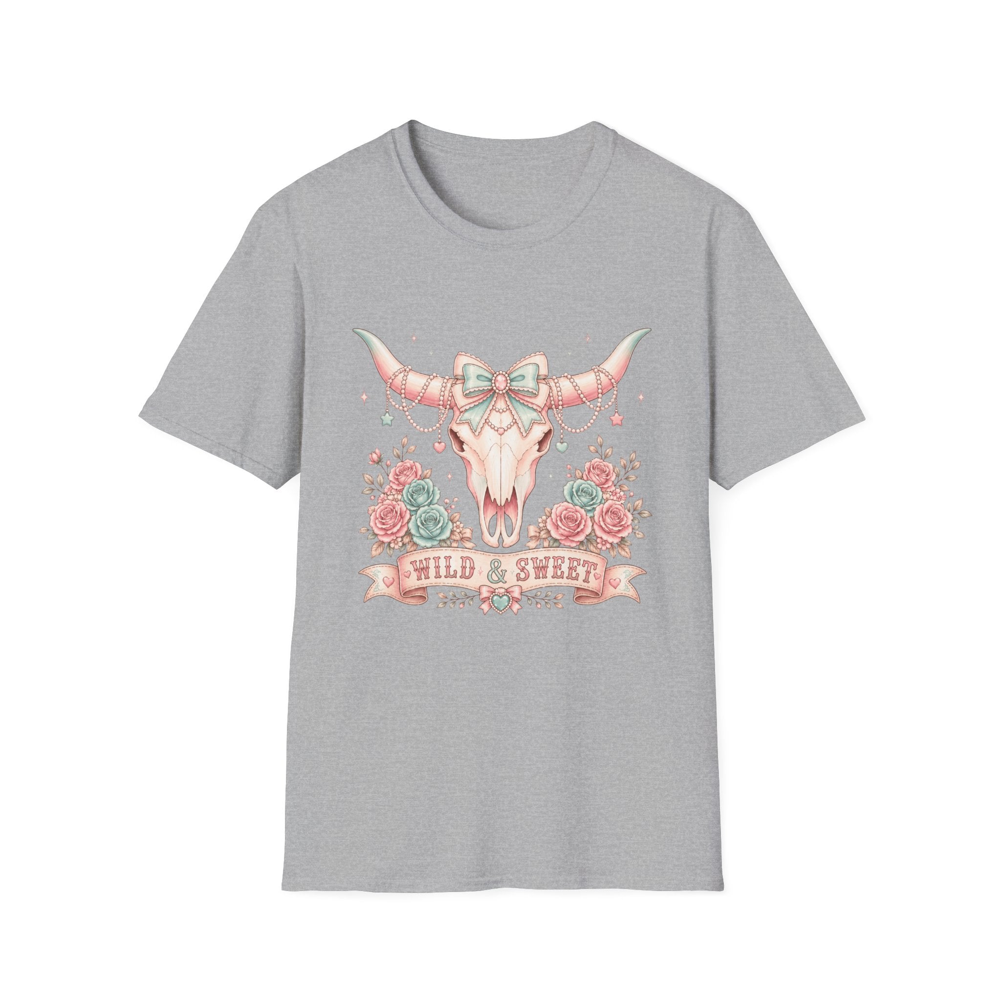 Western Coquette Floral Skull Graphic Tee