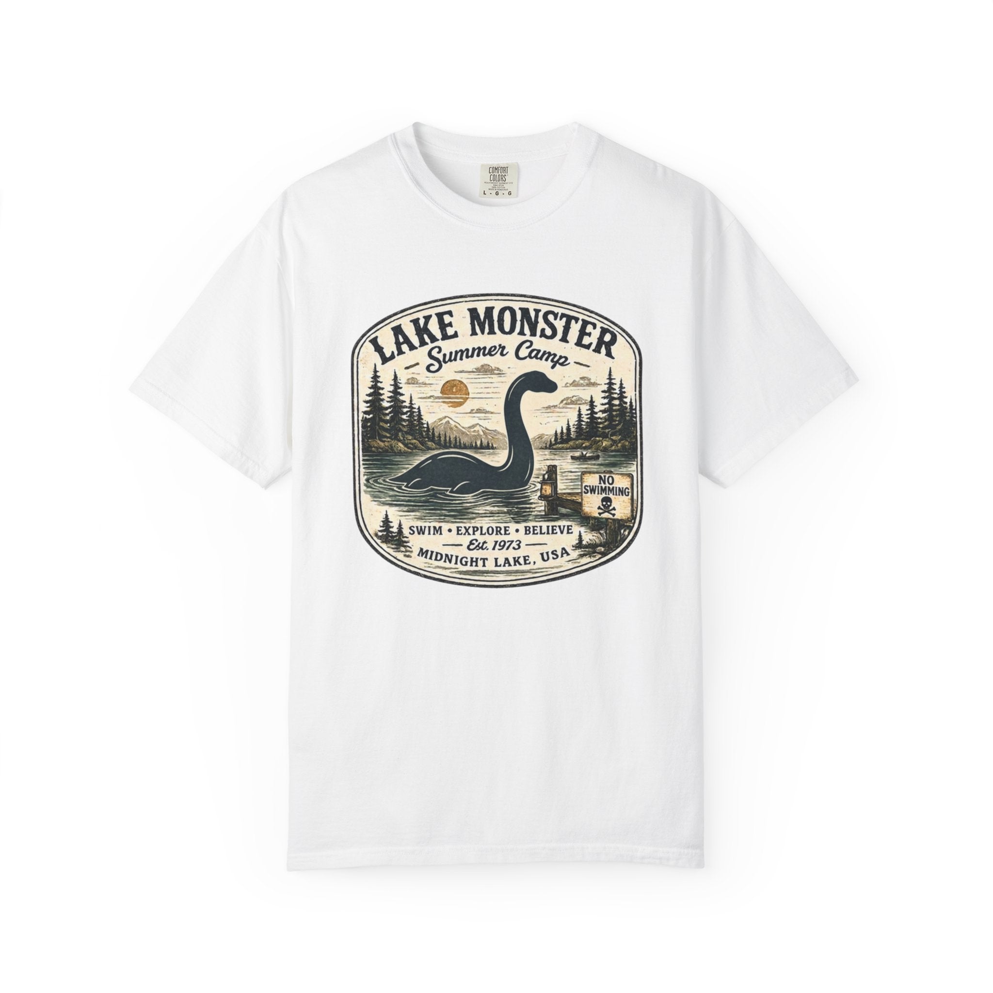 Lake Monster Summer Camp Comfort Colors T-Shirt