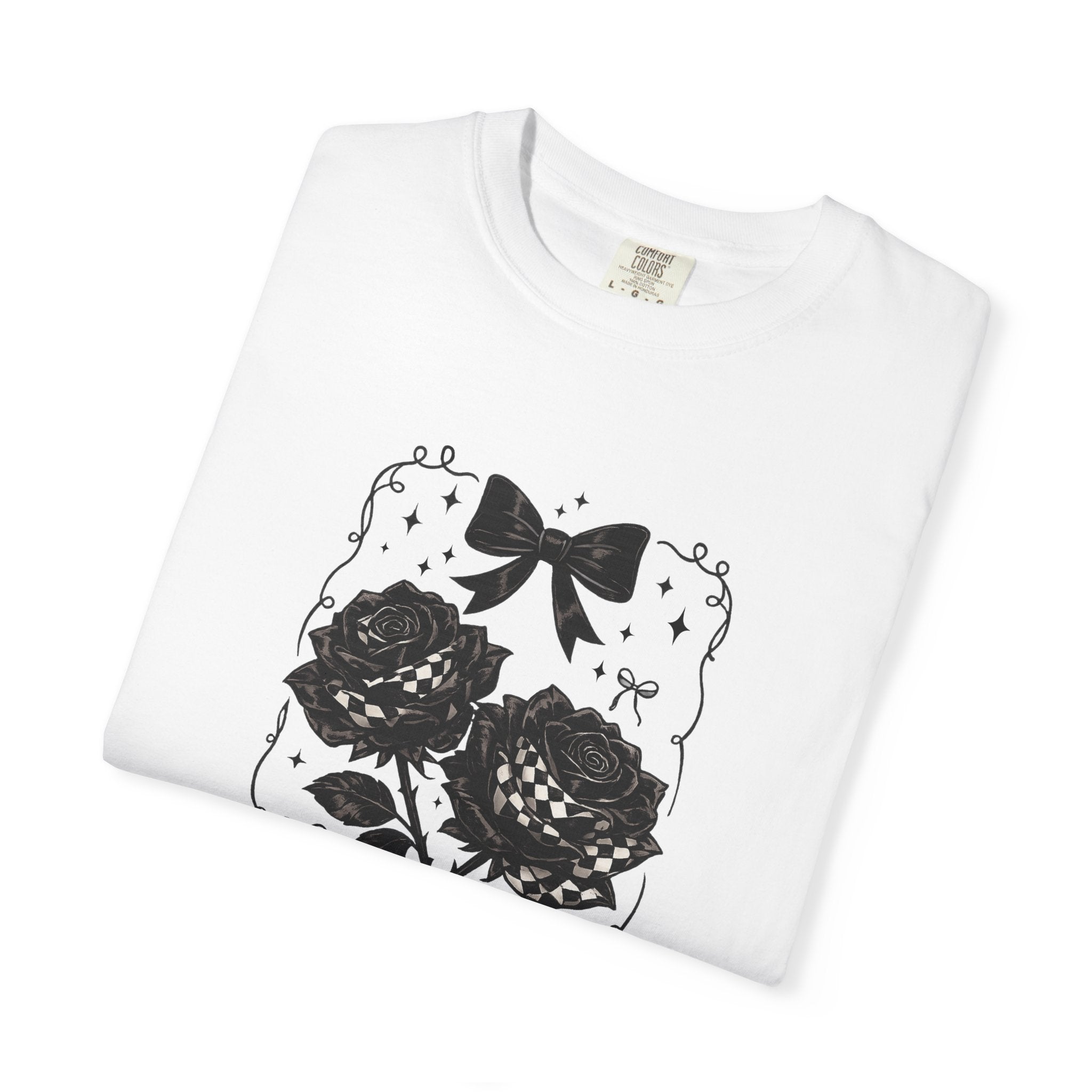 Floral Black Roses Vintage Comfort Colors T-Shirt