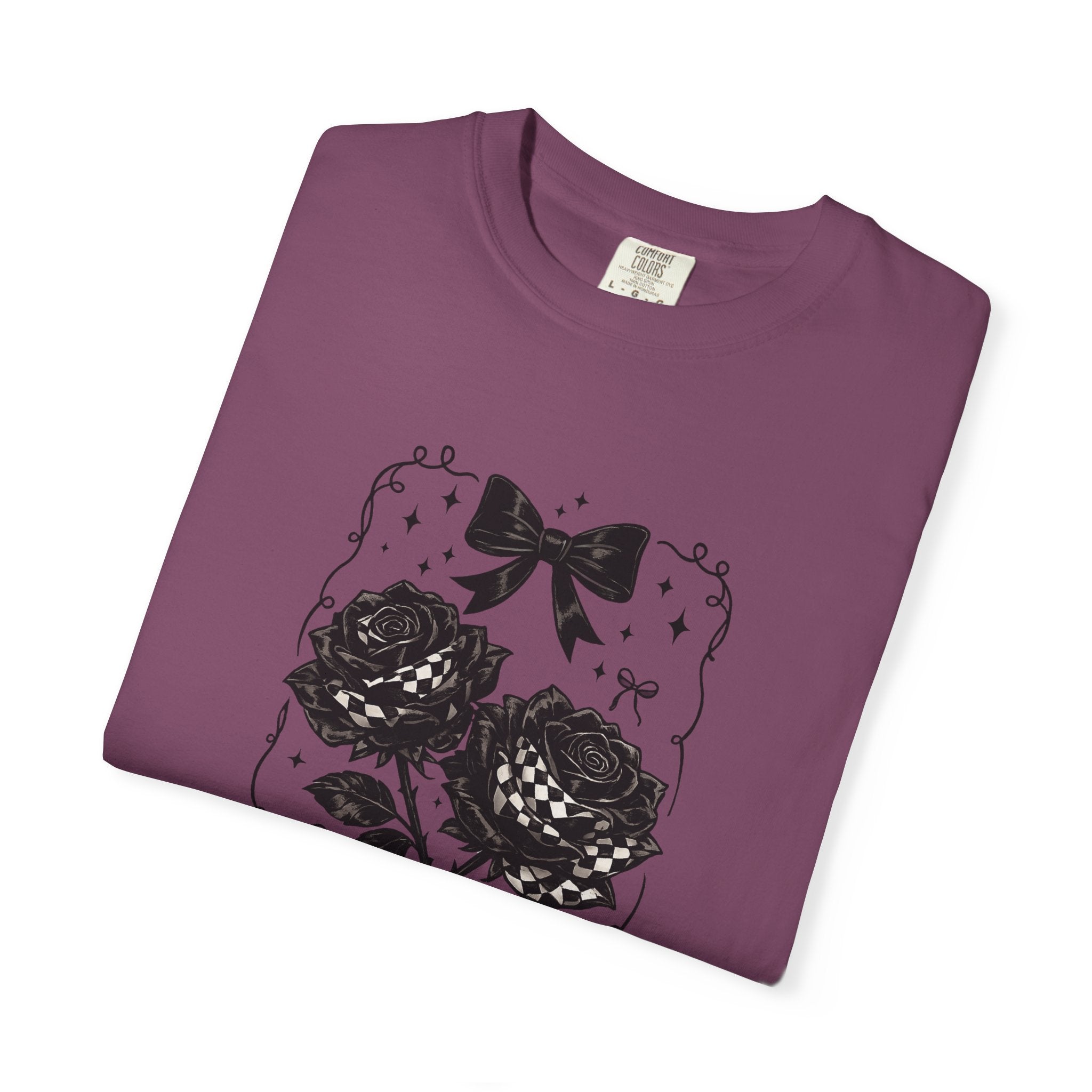 Floral Black Roses Vintage Comfort Colors T-Shirt