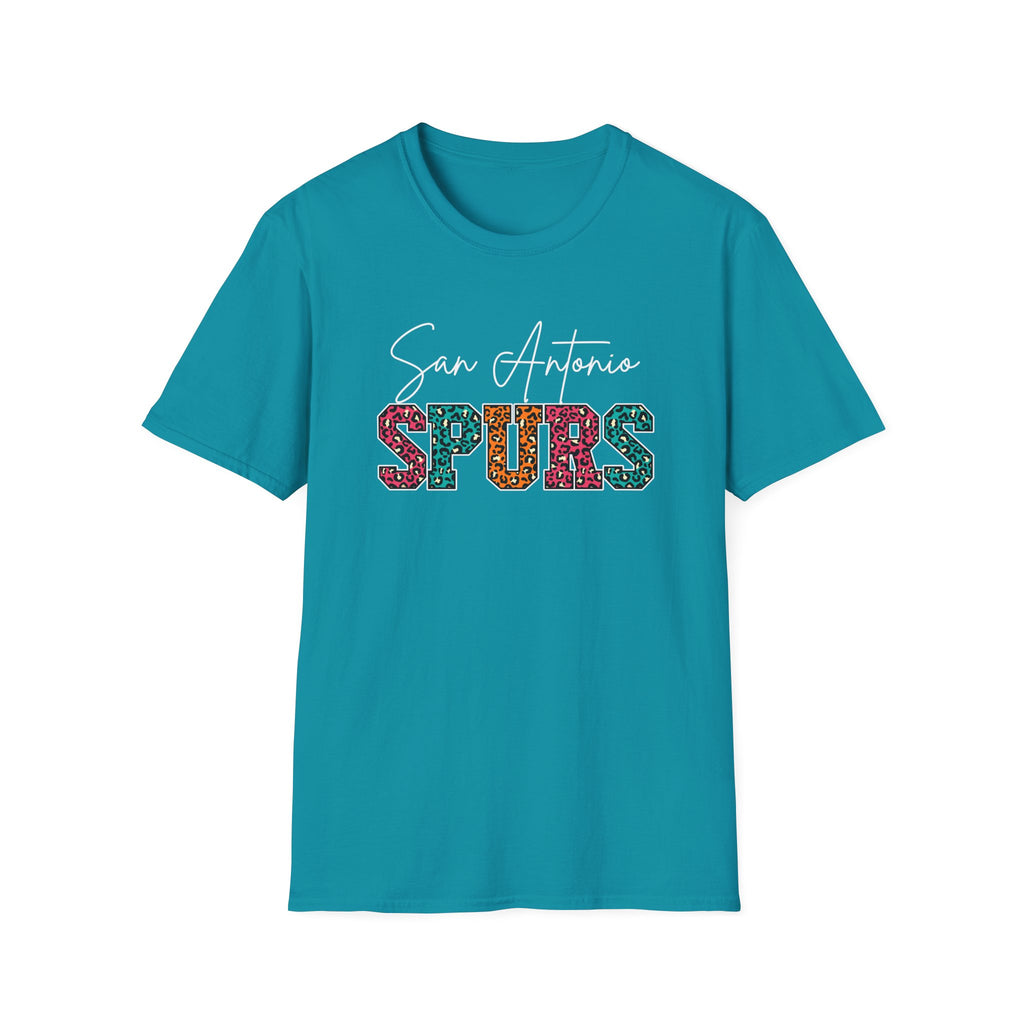 San Antonio Basketball Leopard Print T-Shirt