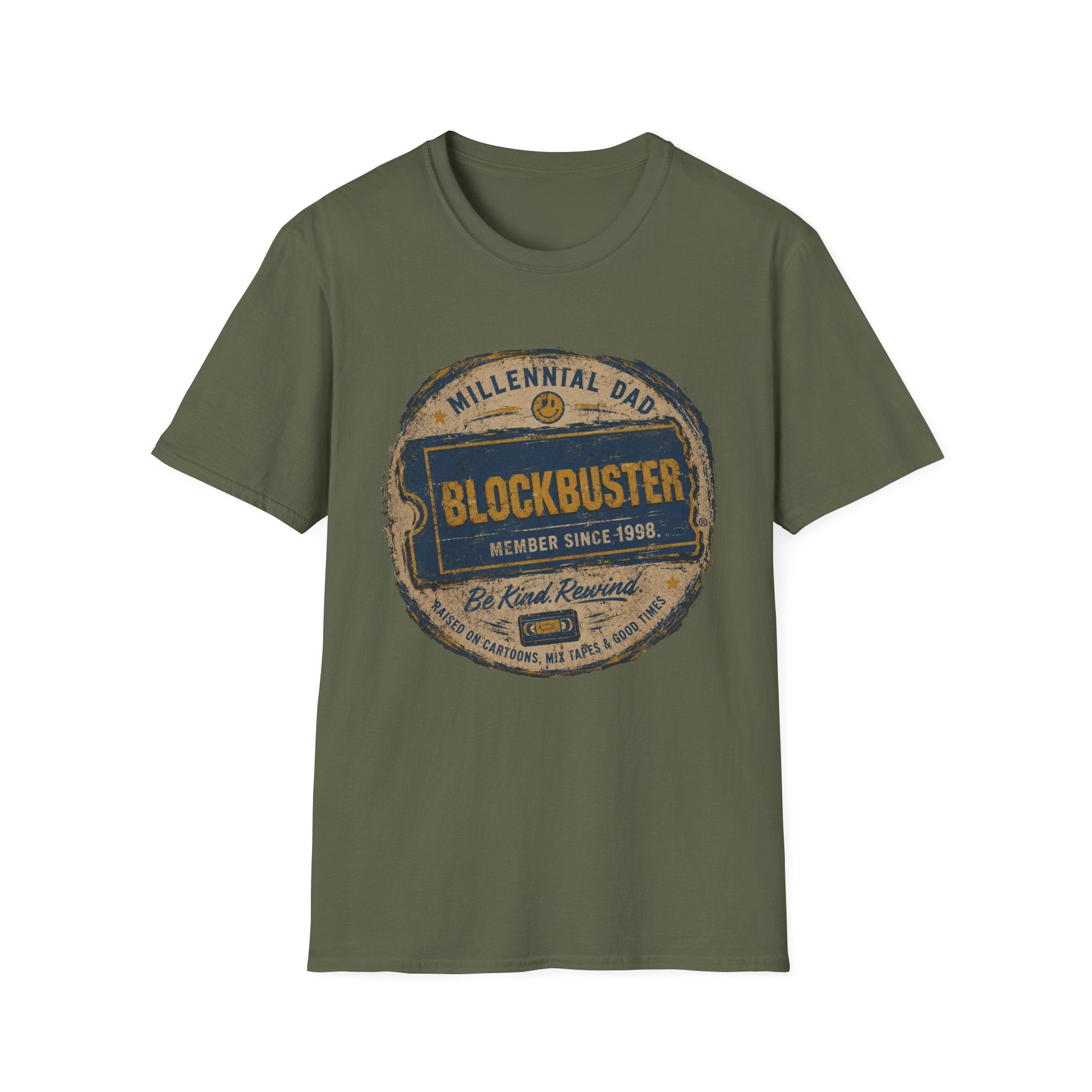 Retro Blockbuster Millennial Dad Vintage T-Shirt