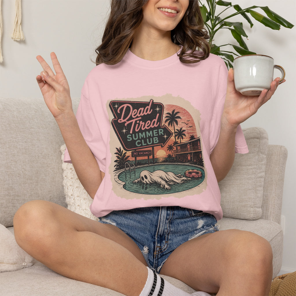 Dead Tired Club Summer-Ween Ghost Comfort ColorsT‑Shirt