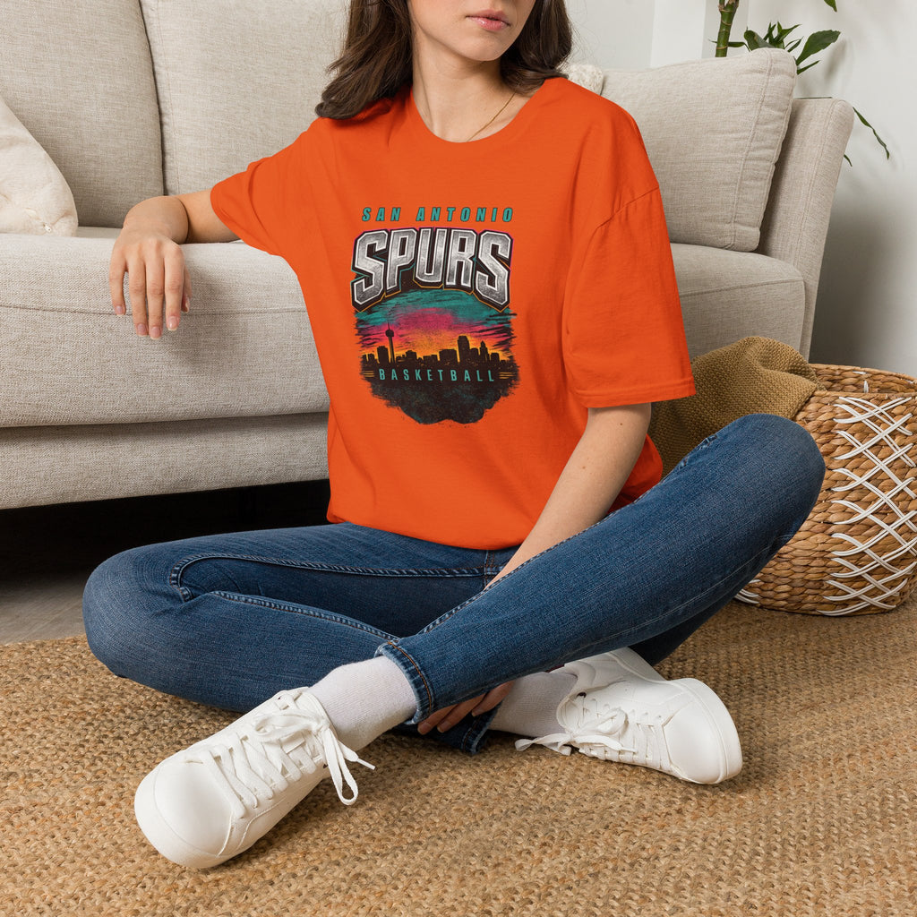 San Antonio City Skyline Spurs T-Shirt
