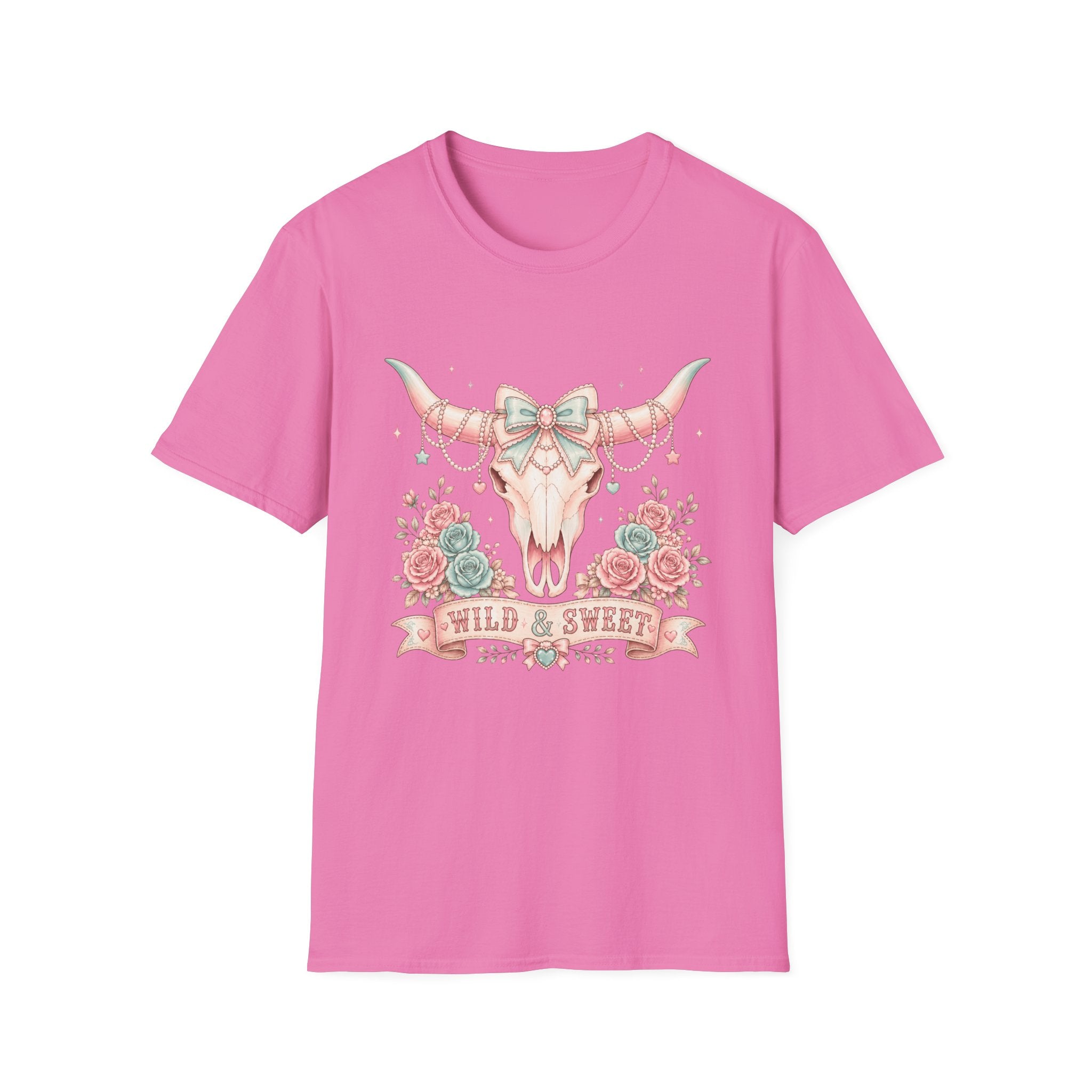Western Coquette Floral Skull Graphic Tee
