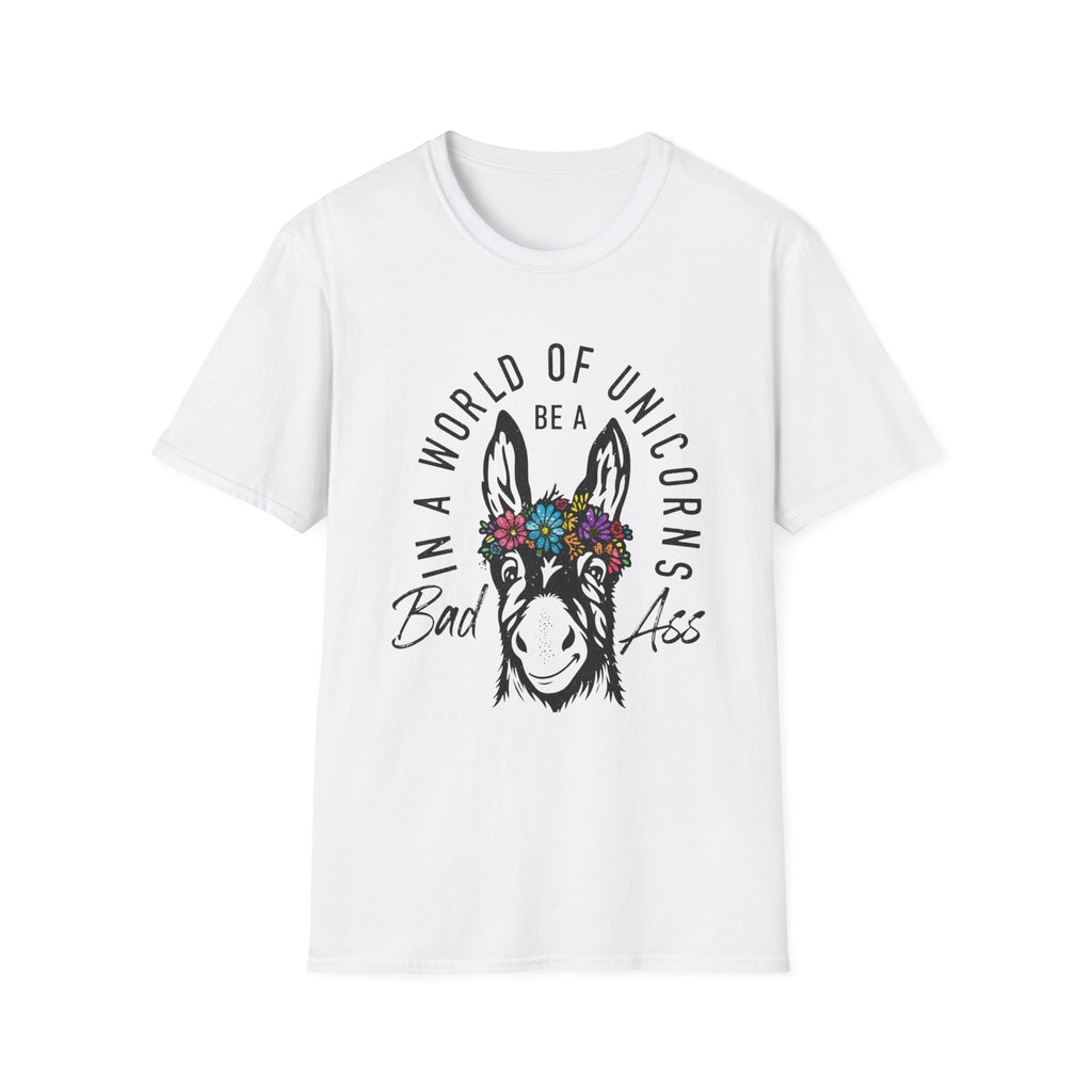 Funny Donkey Floral Crown T-shirt