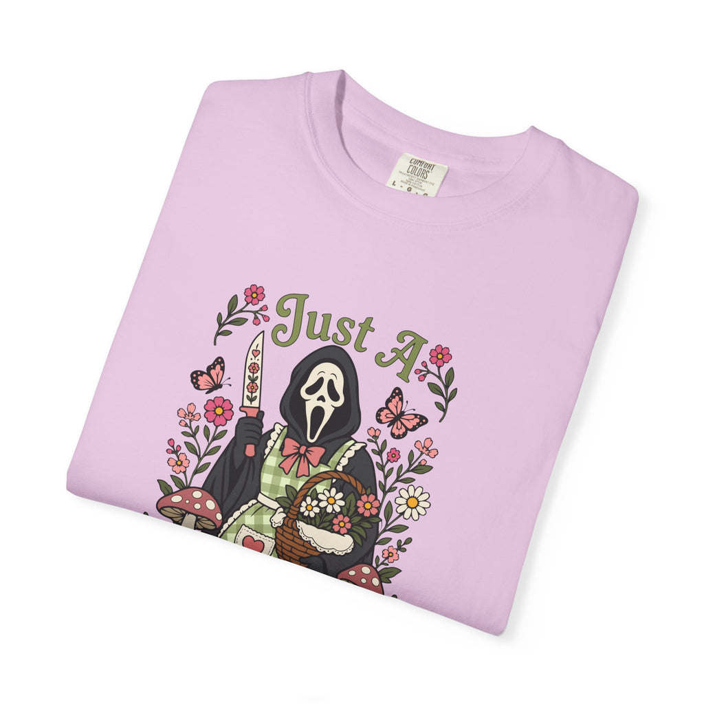 Just A Little Stabby Horror Slasher Comfort Colors T-Shirt