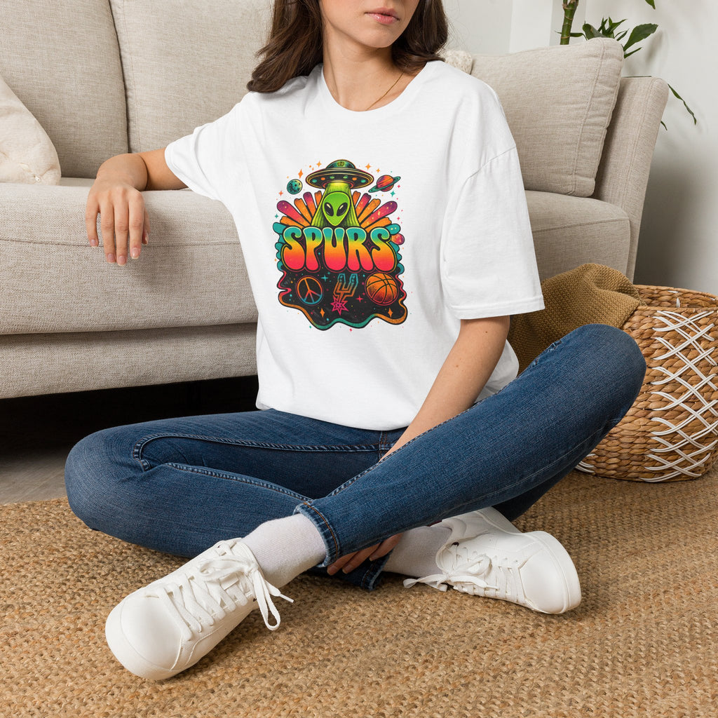 Retro Alien San Antonio Basketball  T-Shirt