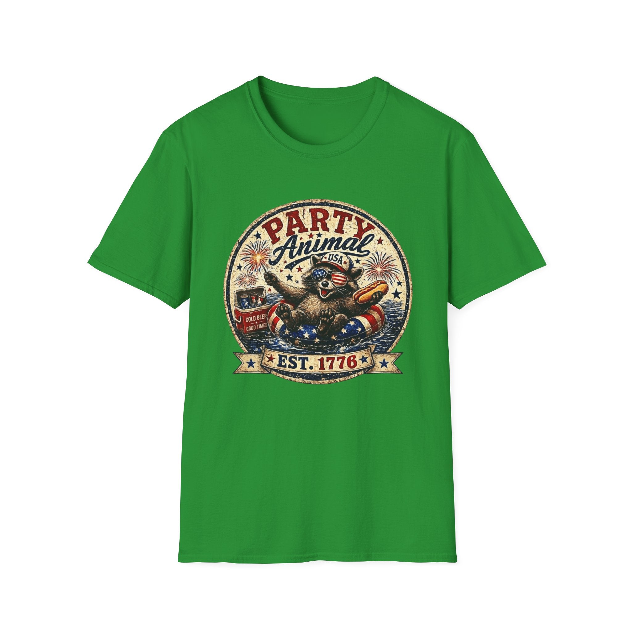 Party Animal T-Shirt — Patriotic 1776 Fourth of July Graphic Tee