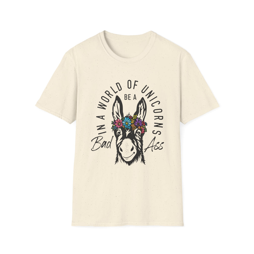 Funny Donkey Floral Crown T-shirt