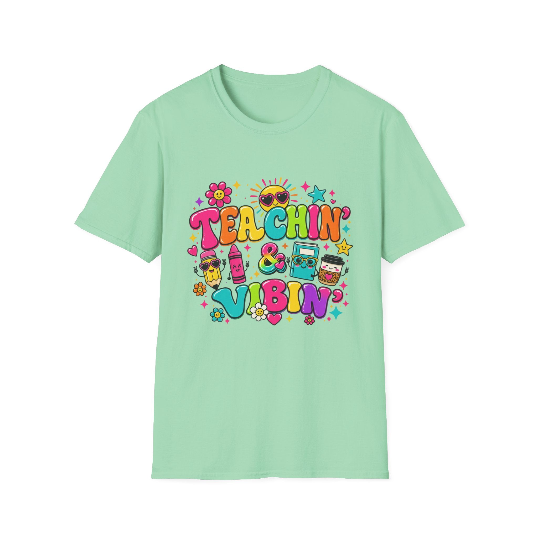 Teachin' & Vibin' Teacher T-Shirt