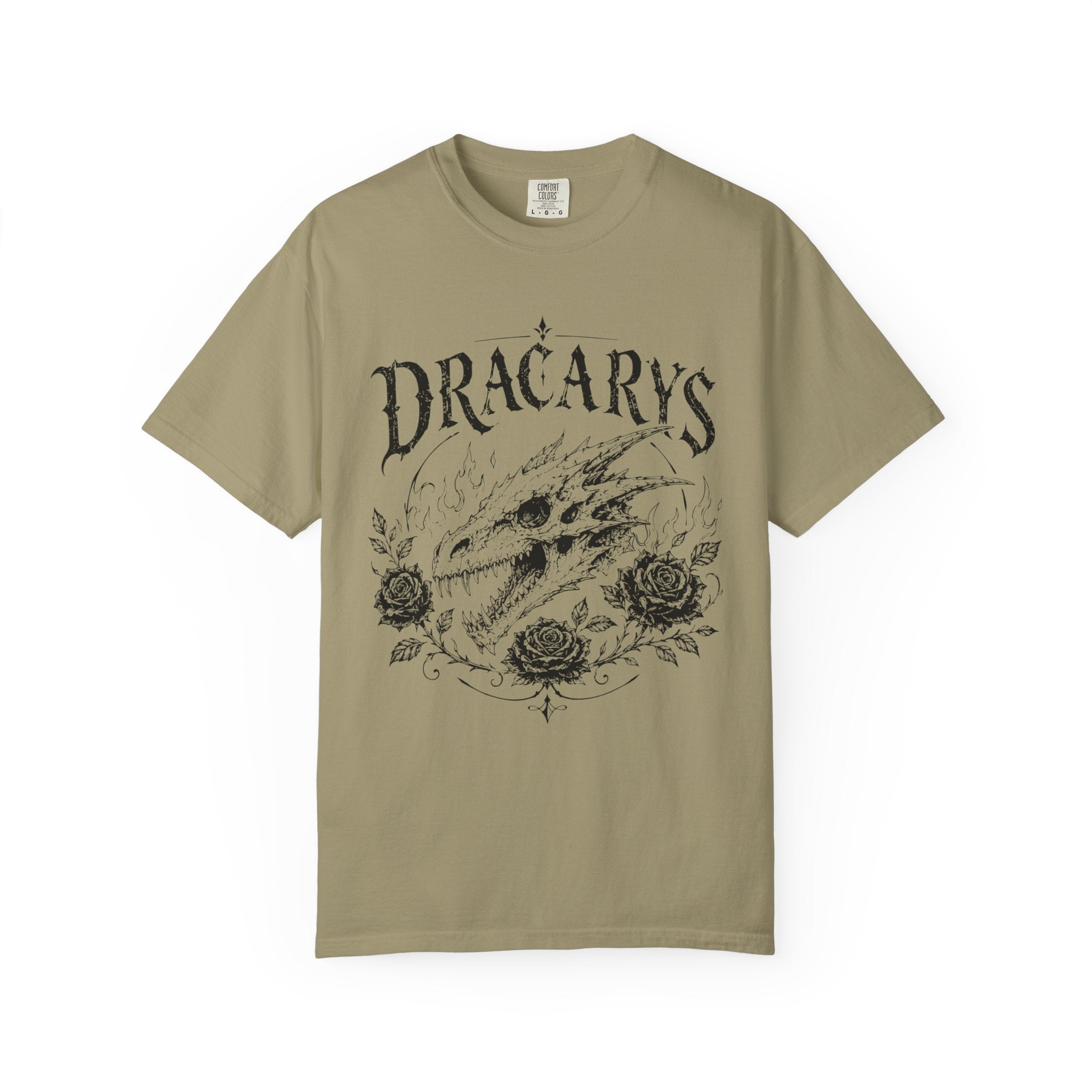 Dragon Skull Comfort Colors Gothic Rose T-Shirt