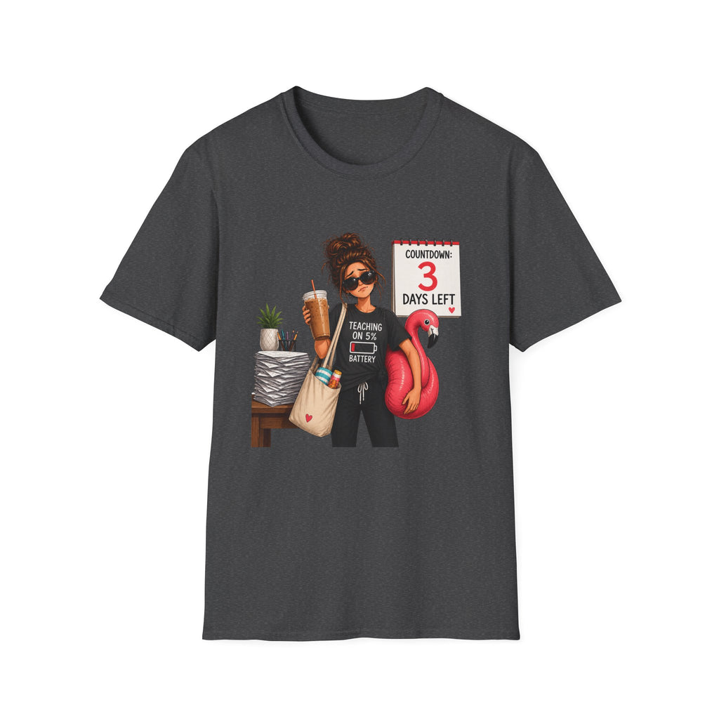 Teacher Countdown 3 Days Left T-Shirt — Funny End‑of‑School Vacation Tee