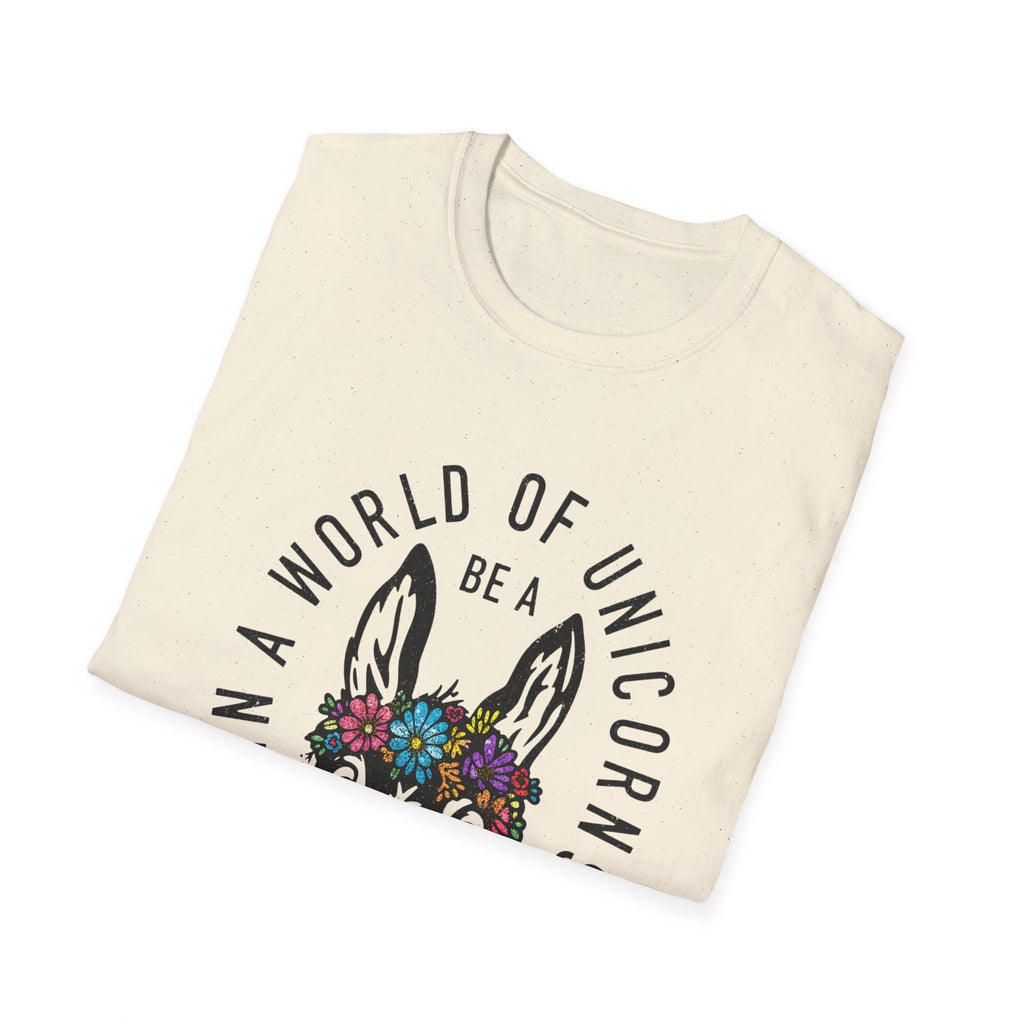 Funny Donkey Floral Crown T-shirt