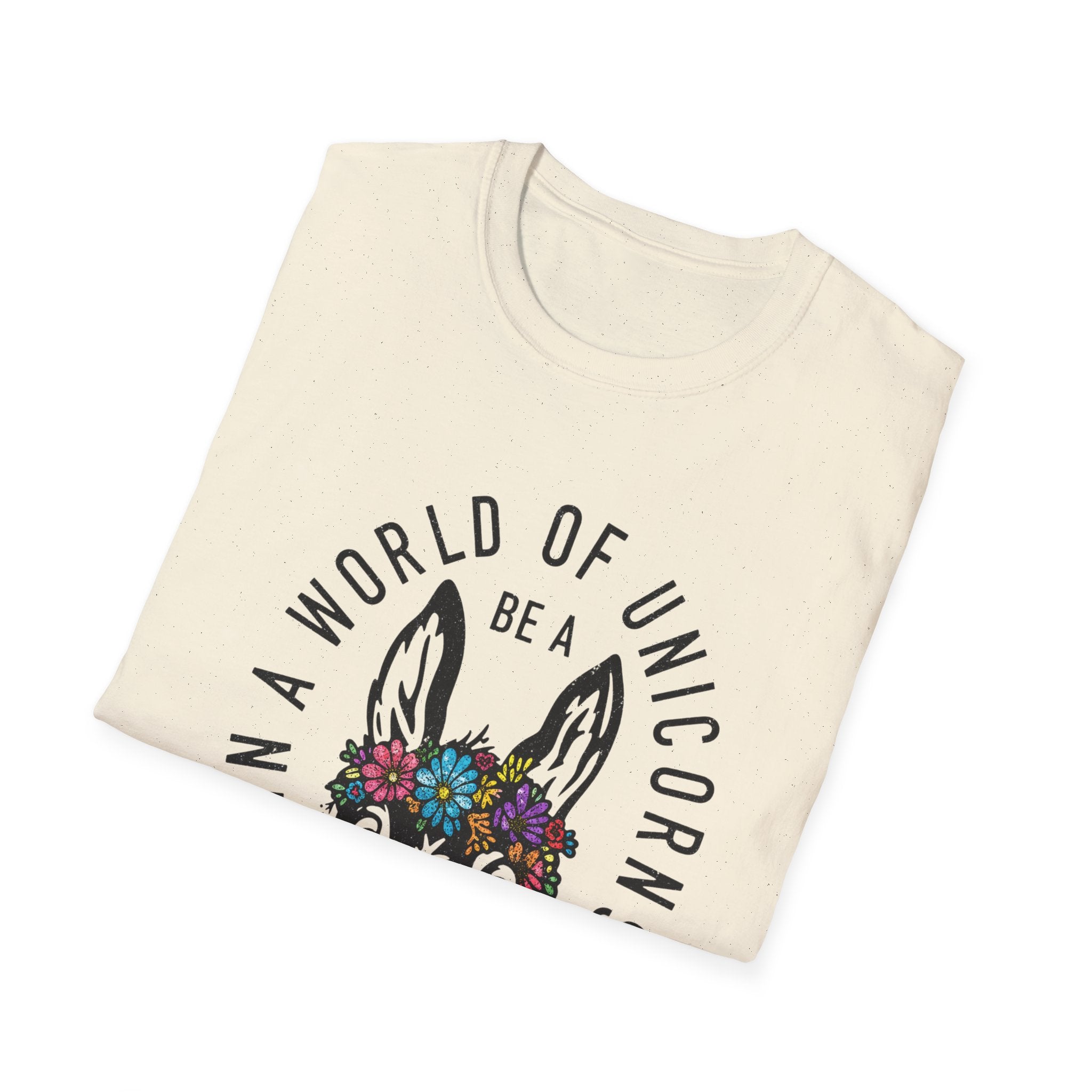 Funny Donkey Floral Crown T-shirt