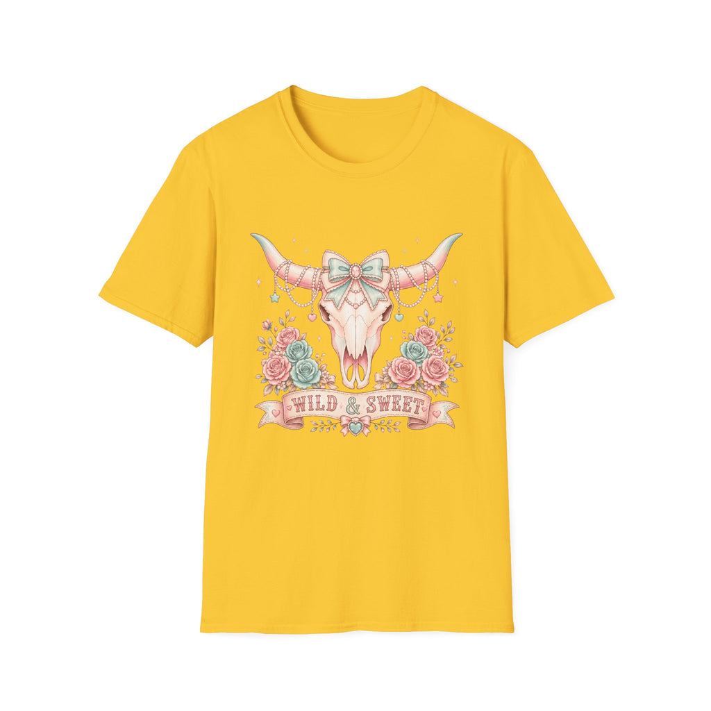 Western Coquette Floral Skull Graphic Tee