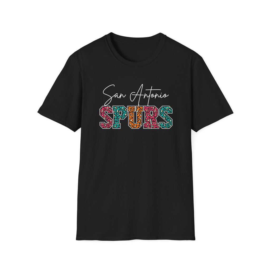 San Antonio Basketball Leopard Print T-Shirt