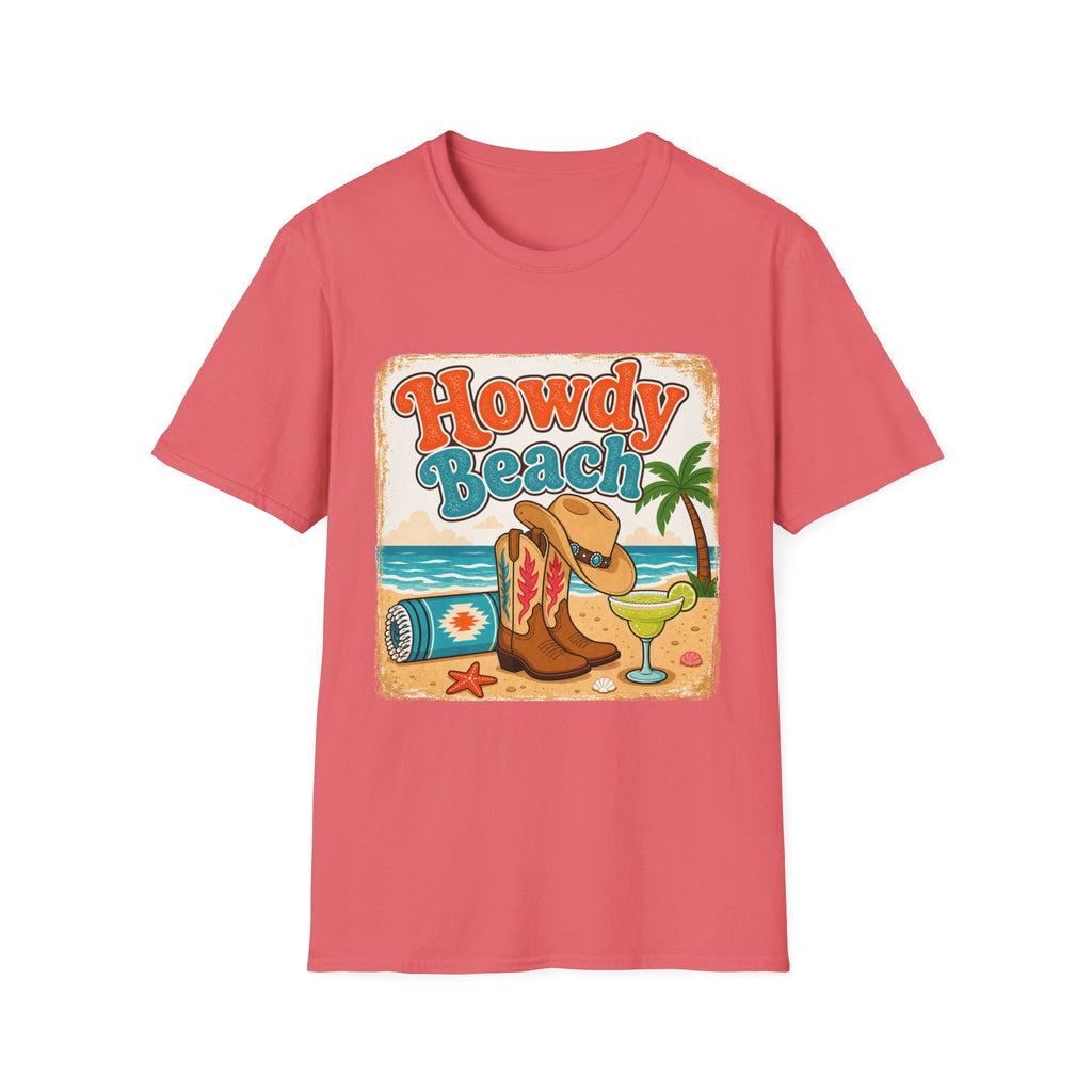 Retro Cowboy Boots & Margarita Beach T-Shirt
