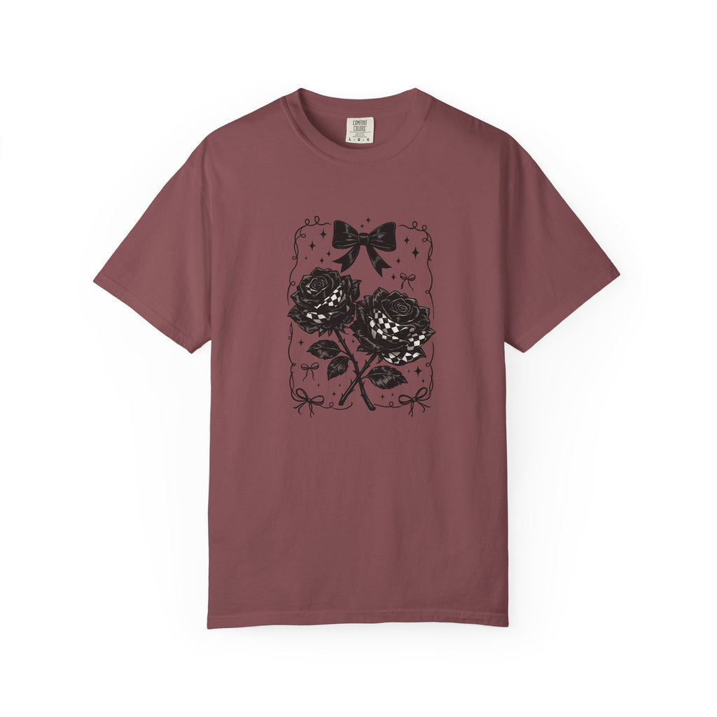 Floral Black Roses Vintage Comfort Colors T-Shirt