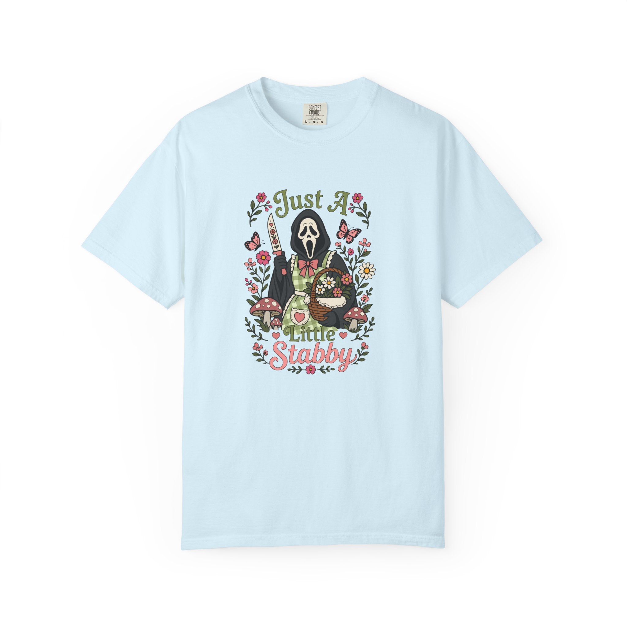 Just A Little Stabby Horror Slasher Comfort Colors T-Shirt