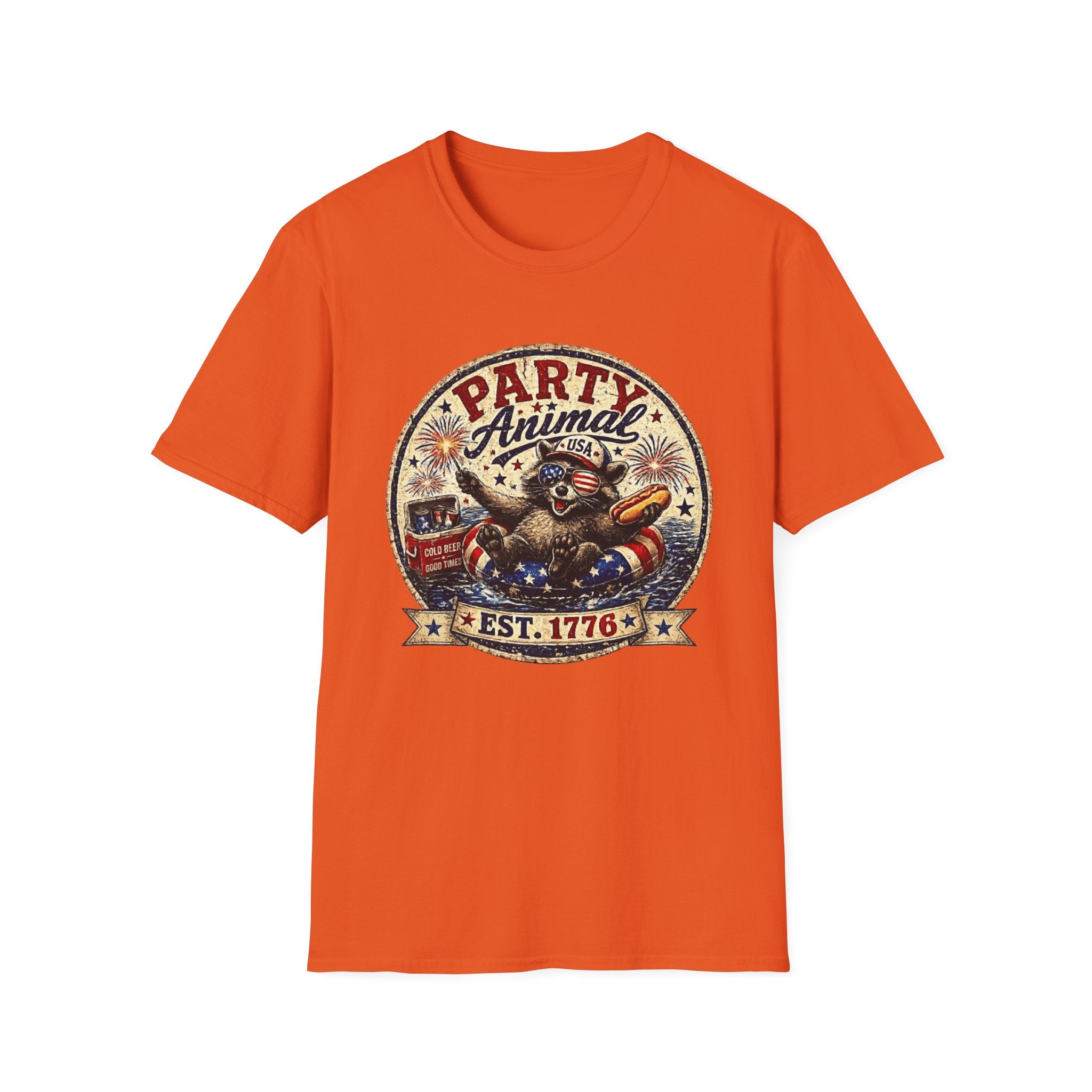 Party Animal T-Shirt — Patriotic 1776 Fourth of July Graphic Tee