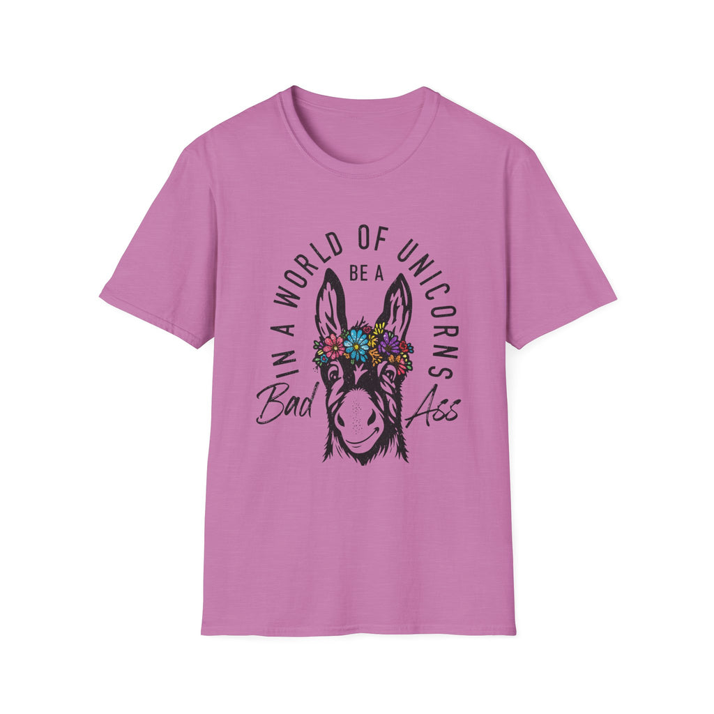 Funny Donkey Floral Crown T-shirt