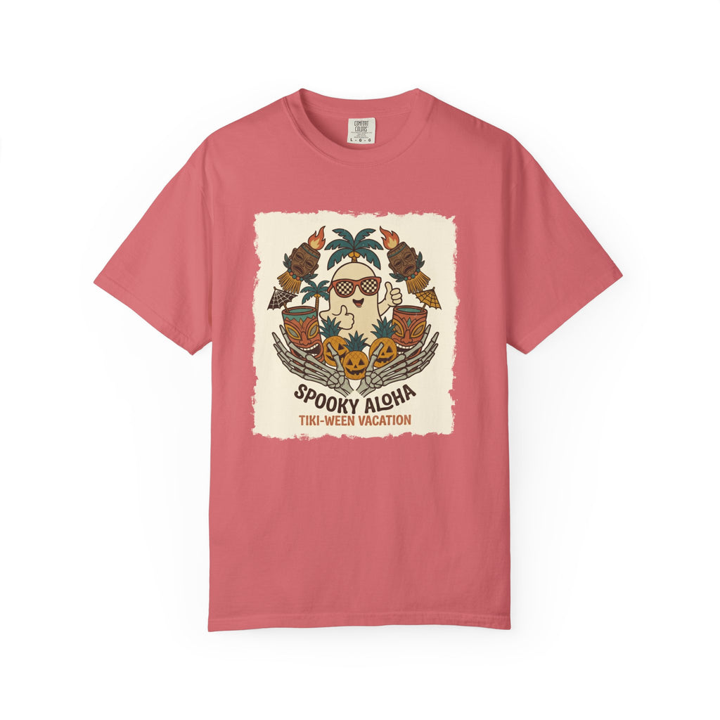 Spooky TikiWeen SummerWeen Ghost Comfort Colors TShirt