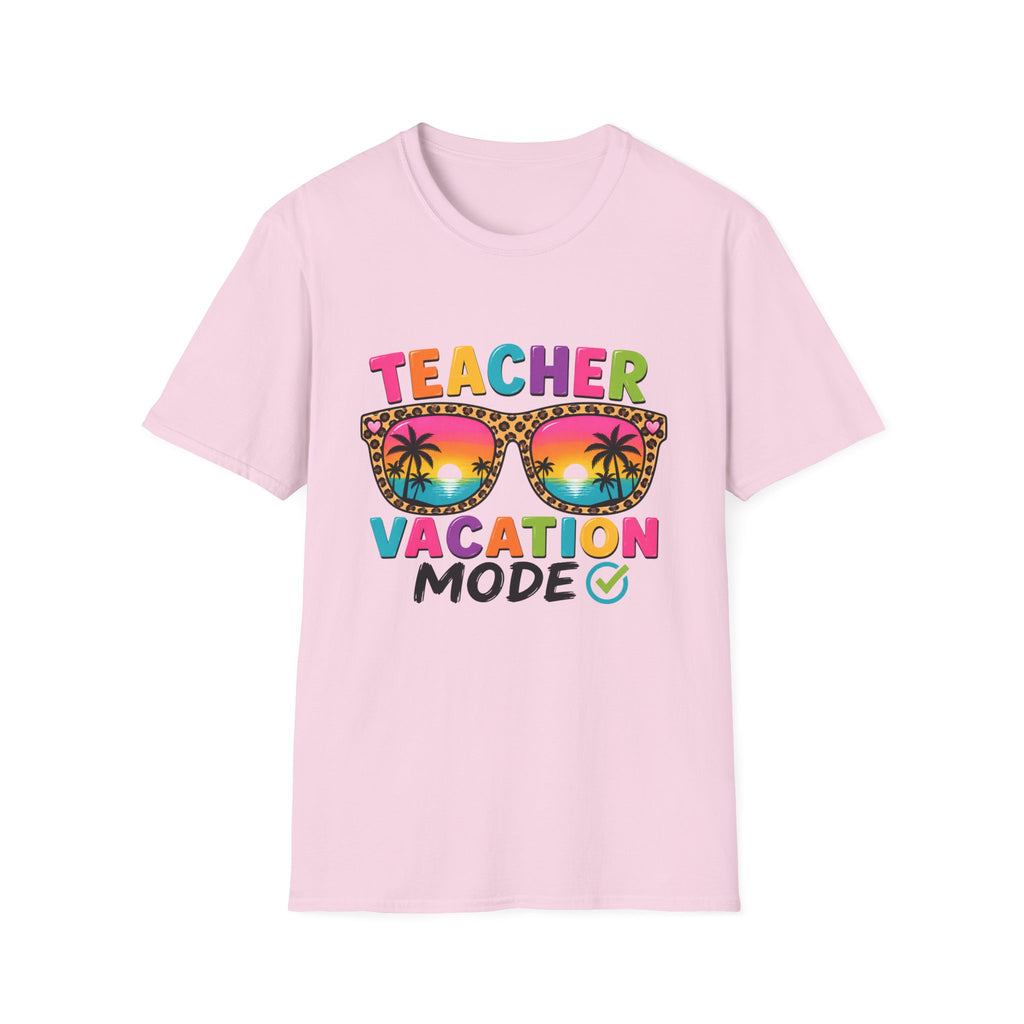 Teacher Vacation Mode T-Shirt — Tropical Sunglasses Graphic