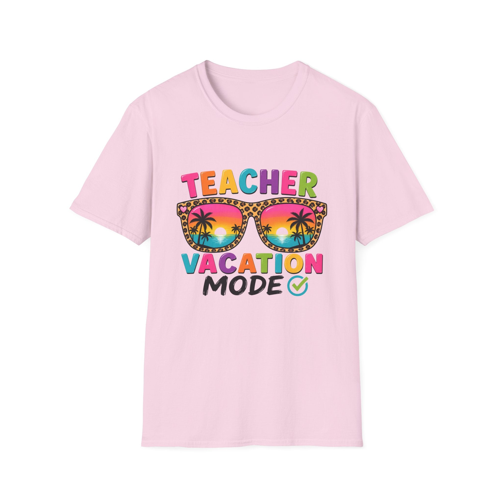 Teacher Vacation Mode T-Shirt — Tropical Sunglasses Graphic