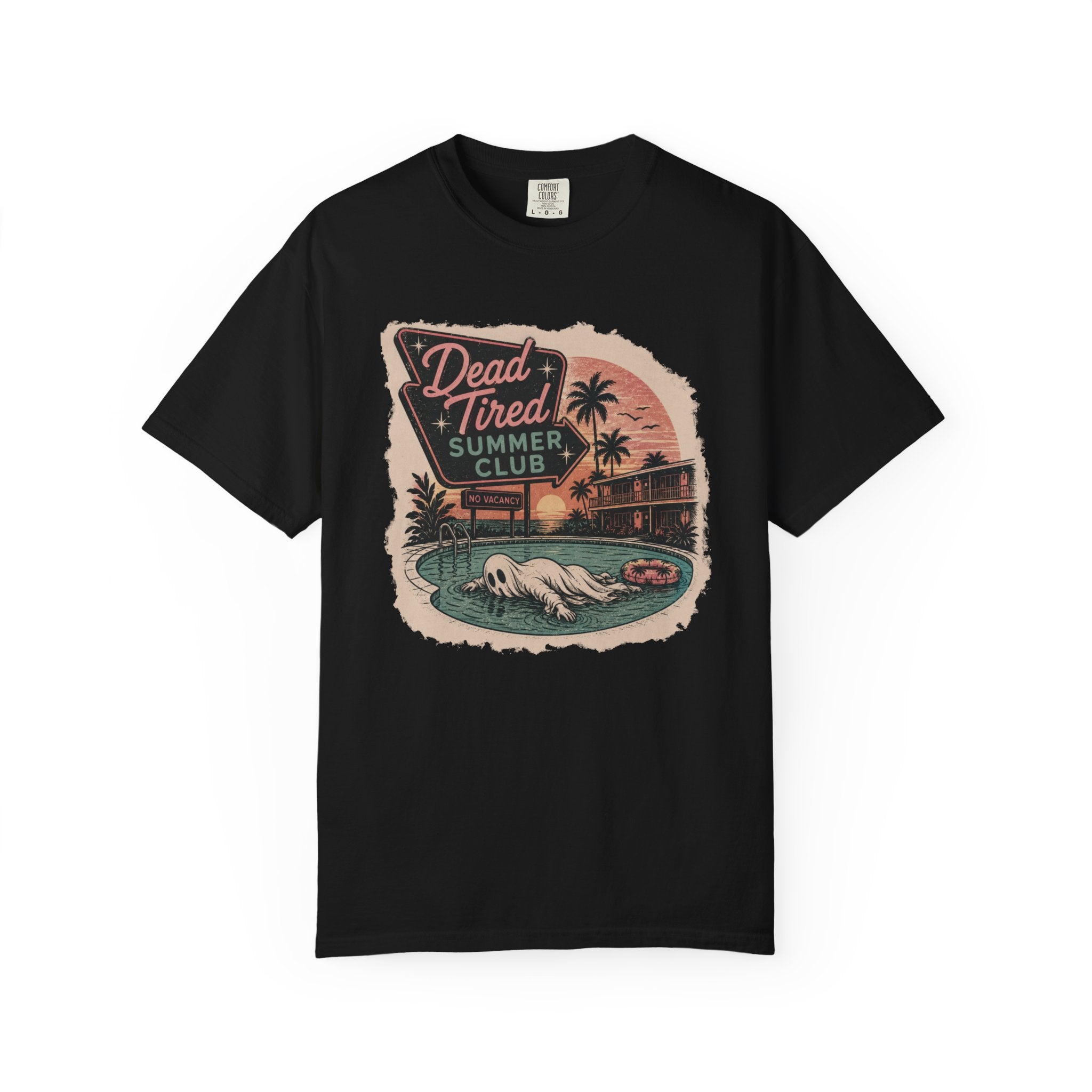 Dead Tired Club Summer-Ween Ghost Comfort ColorsT‑Shirt