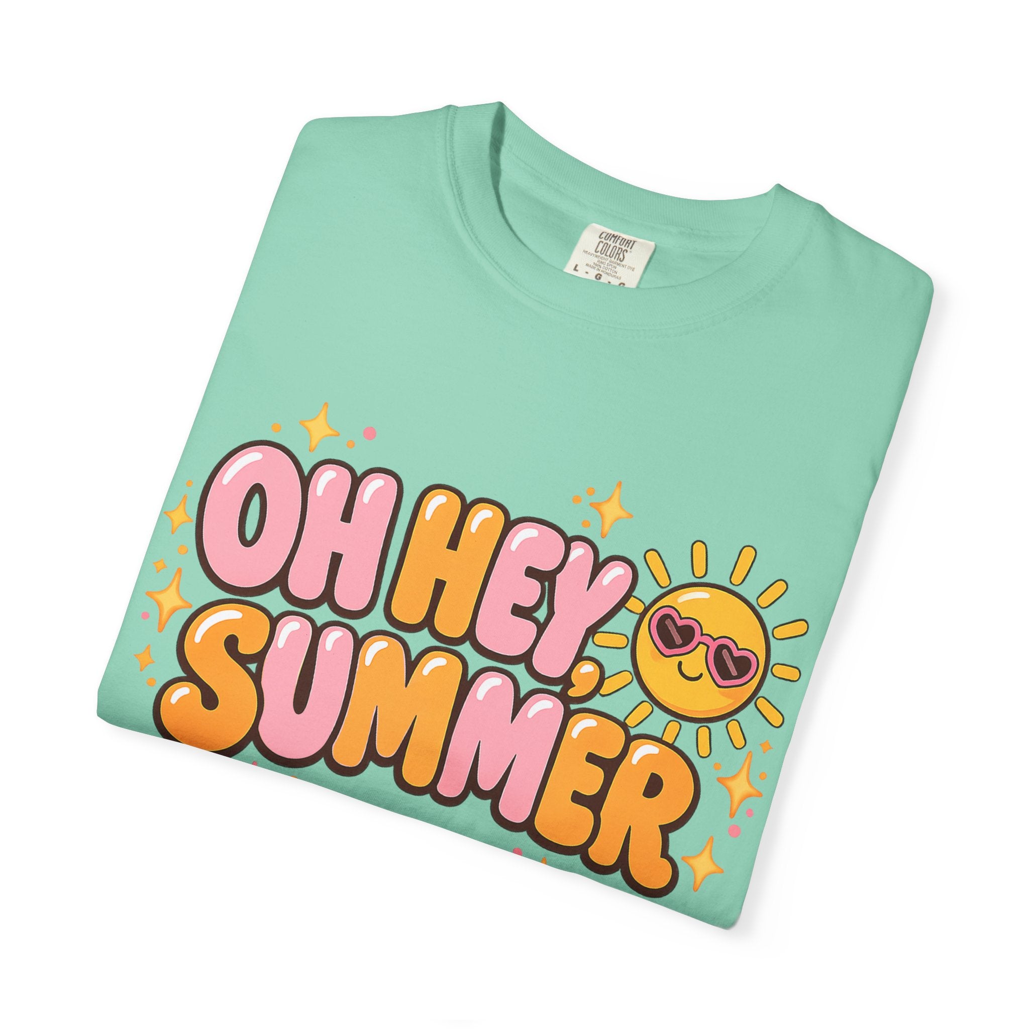 Oh Hey Summer Cute Retro Sun Comfort Colors T-Shirt