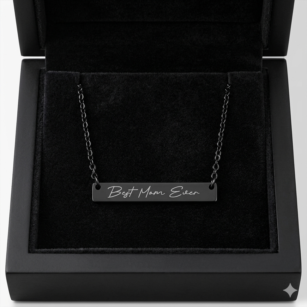 Personalized Engravable Horizontal Bar Necklace for Gift