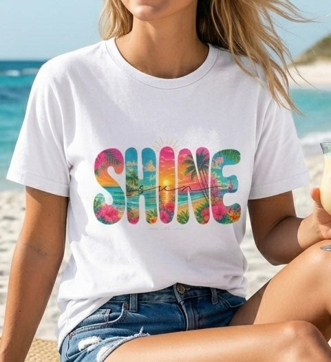 Colorful Floral Sunshine Summer T-Shirt