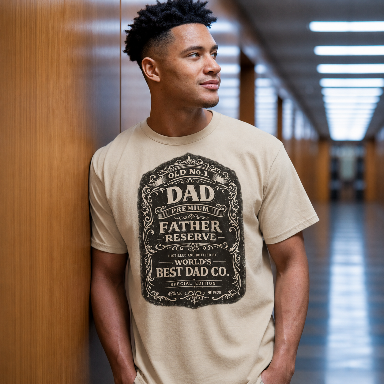 Best Dad Co. Vintage Label T-Shirt-Father's Day Gift