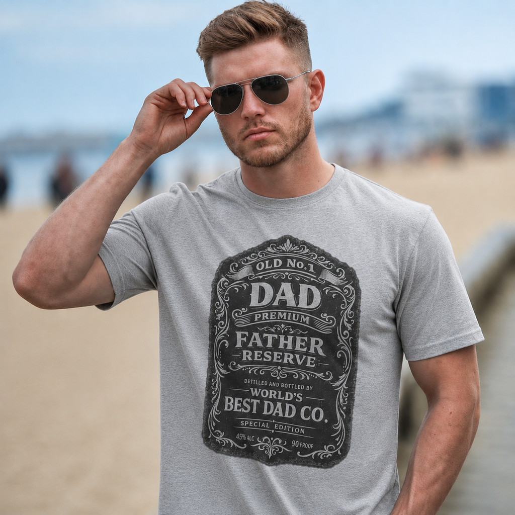 Best Dad Co. Vintage Label T-Shirt-Father's Day Gift