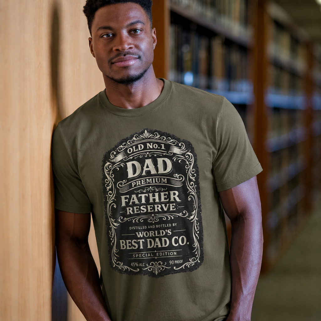 Best Dad Co. Vintage Label T-Shirt-Father's Day Gift