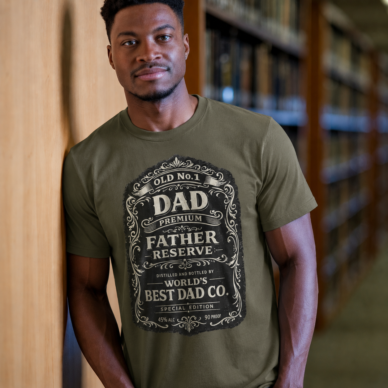 Best Dad Co. Vintage Label T-Shirt-Father's Day Gift
