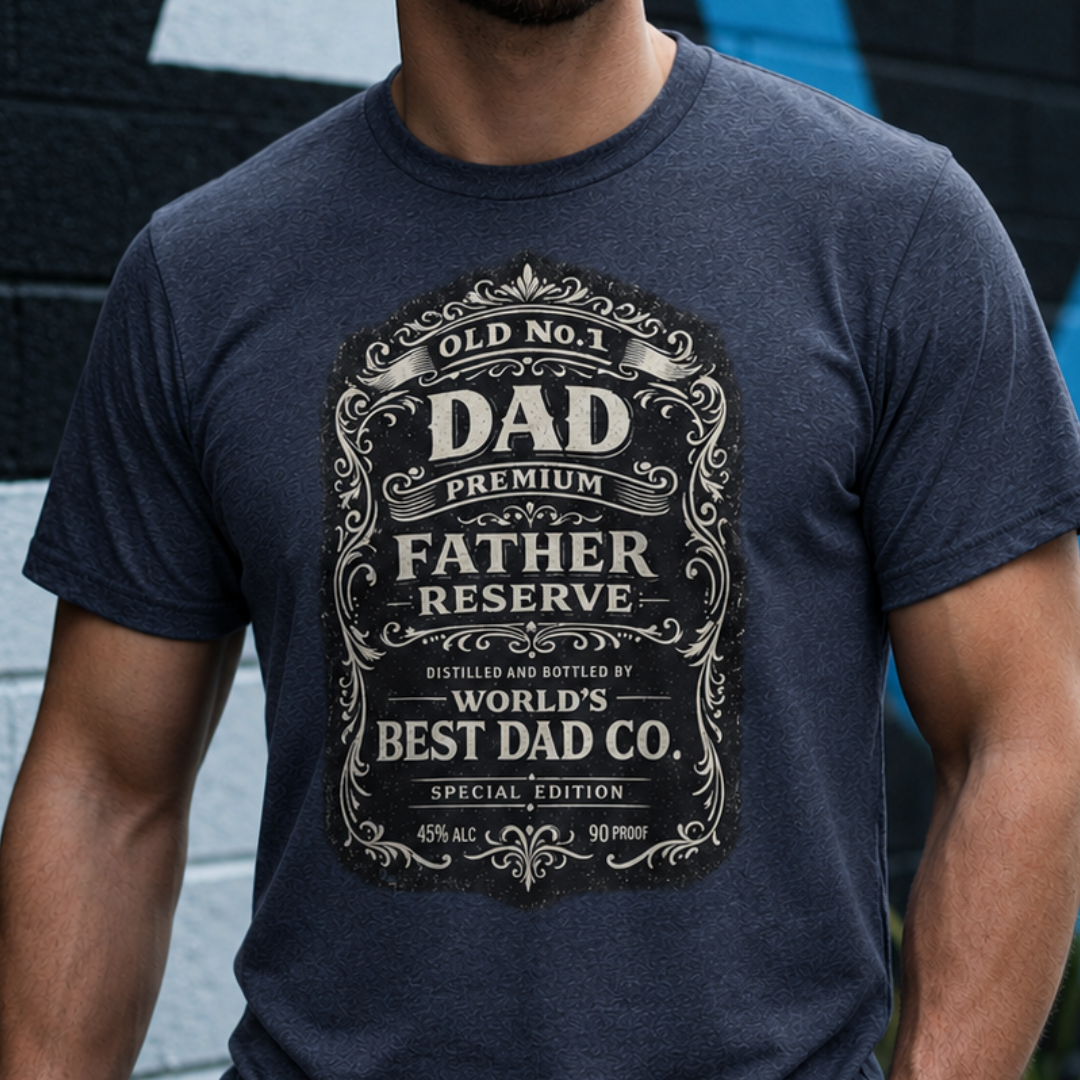 Best Dad Co. Vintage Label T-Shirt-Father's Day Gift