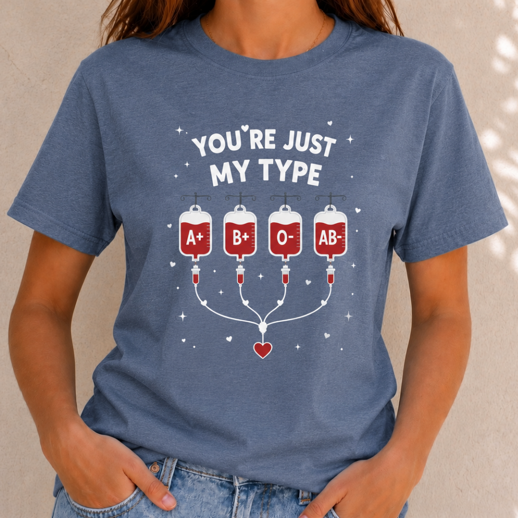 You're Just My Type- Blood Type Medical Humor Tee
