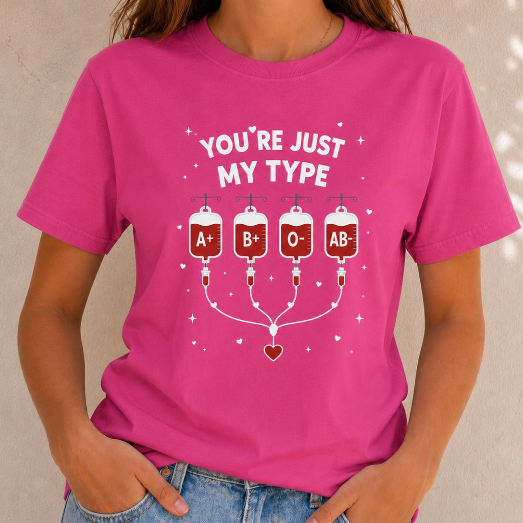 You're Just My Type- Blood Type Medical Humor Tee
