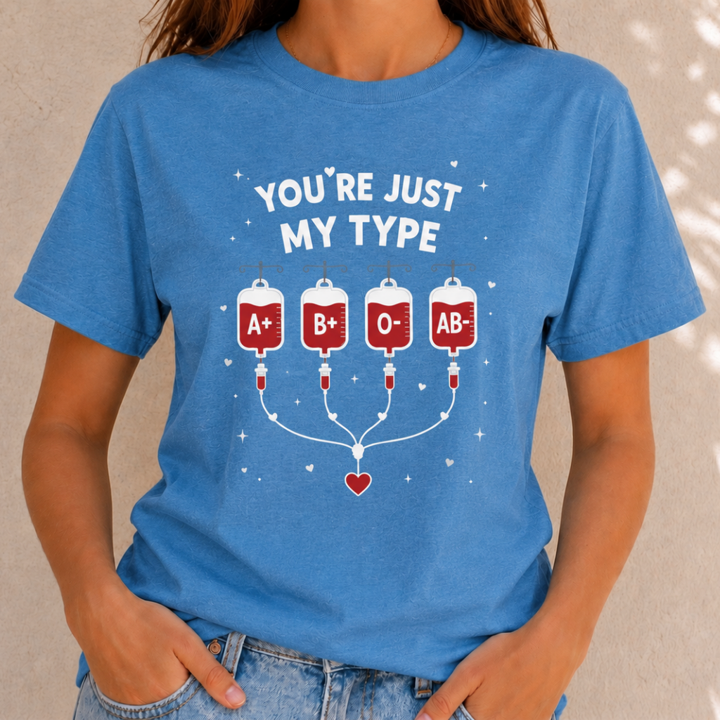 You're Just My Type- Blood Type Medical Humor Tee