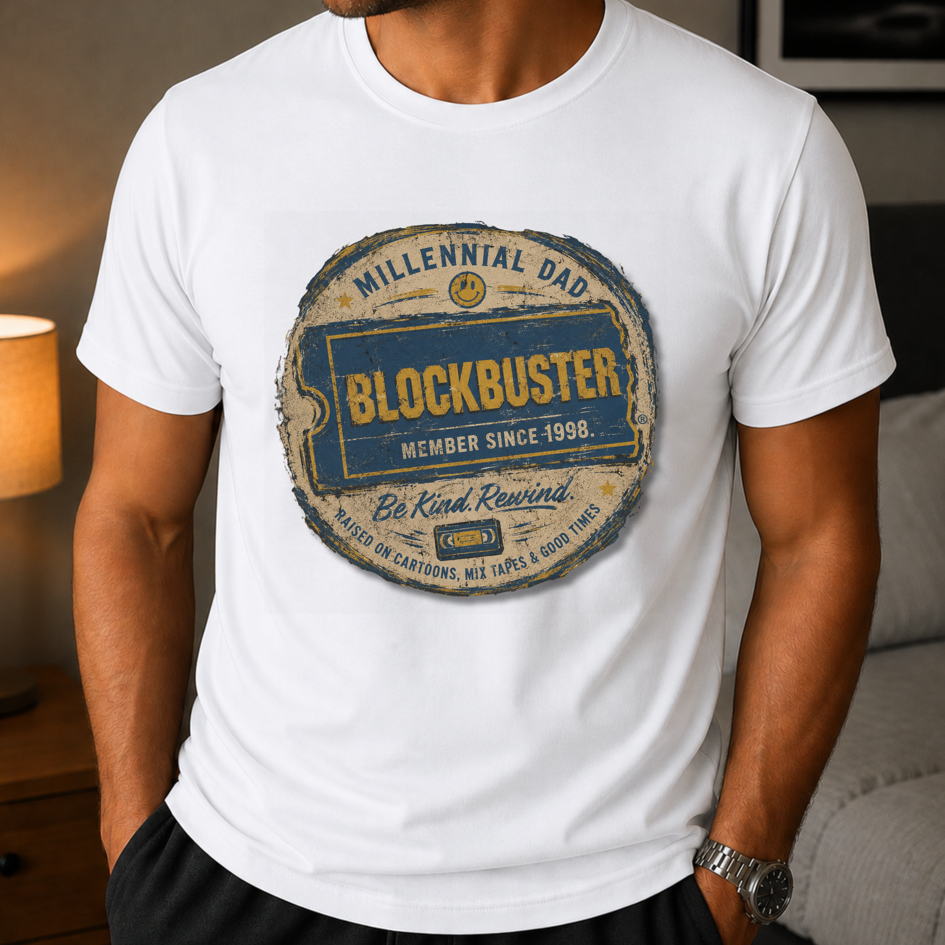 Retro Blockbuster Millennial Dad Vintage T-Shirt