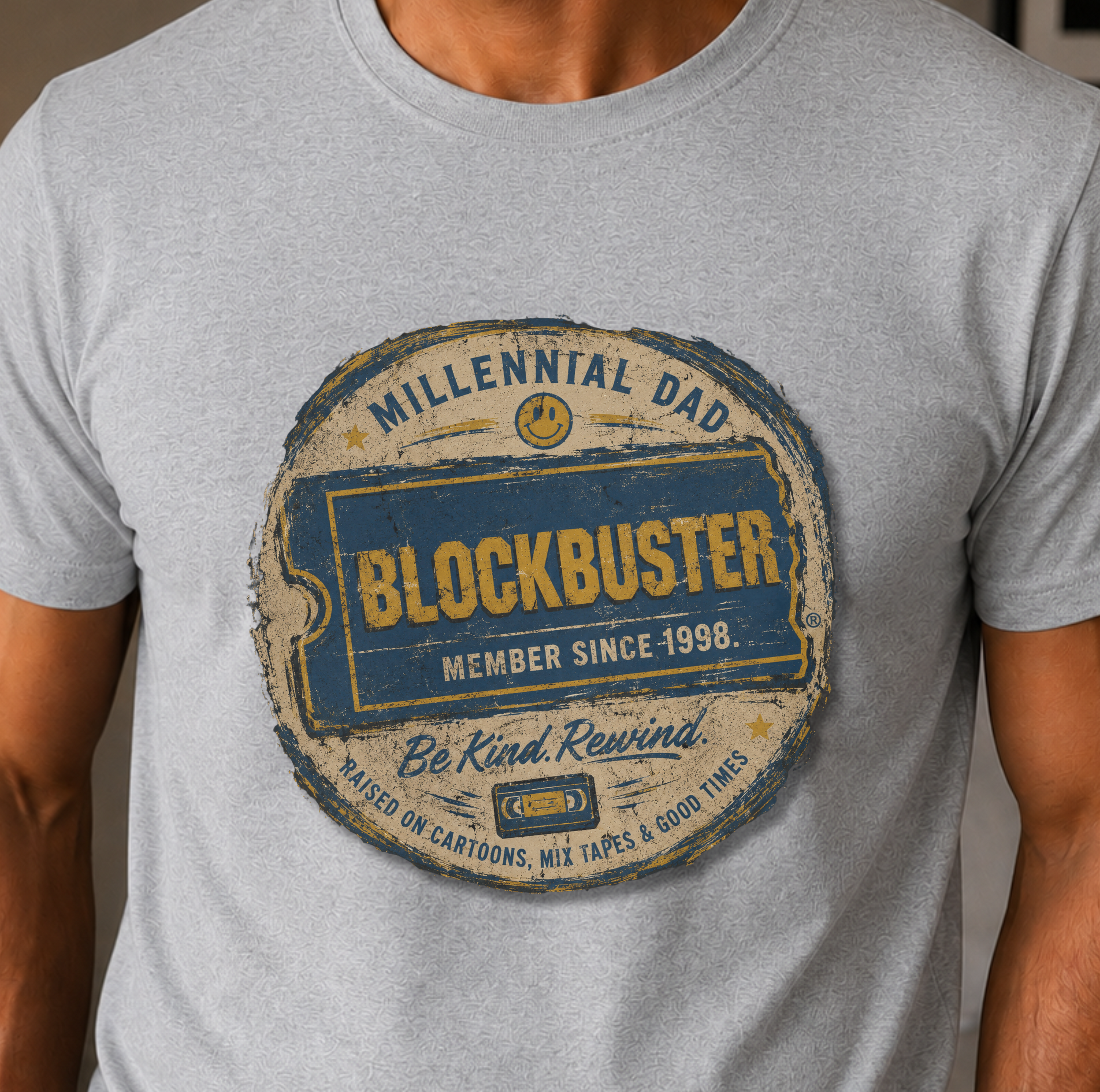 Retro Blockbuster Millennial Dad Vintage T-Shirt