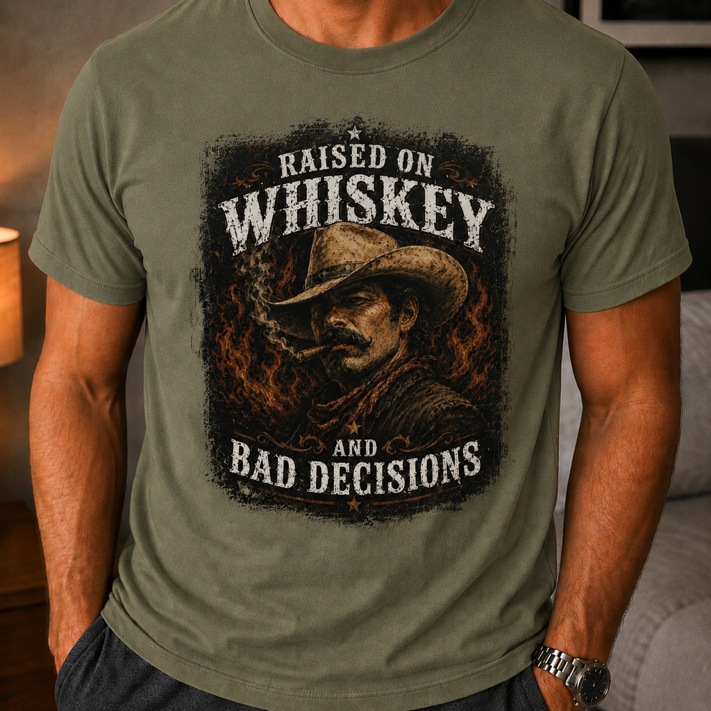 Raised on Whiskey and Bad Decisions T-Shirt