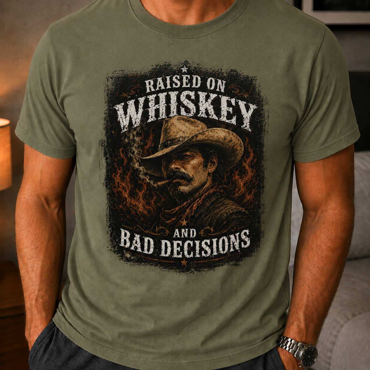 Raised on Whiskey and Bad Decisions T-Shirt