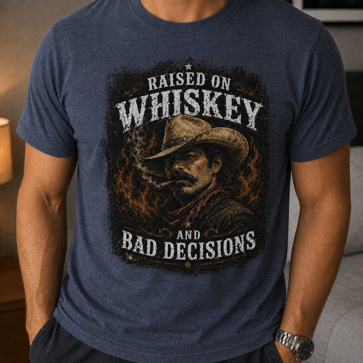 Raised on Whiskey and Bad Decisions T-Shirt