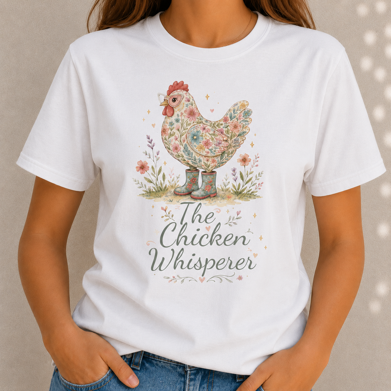 Floral Chicken Whisperer T-Shirt